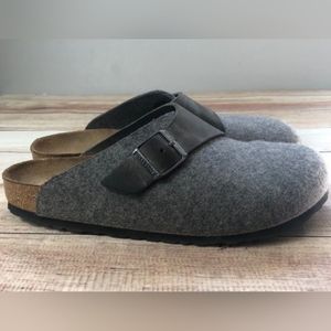 Birkenstock Basel Gray Wool Clogs Size 40 Women's 9 - Men's 7 Classic Boho